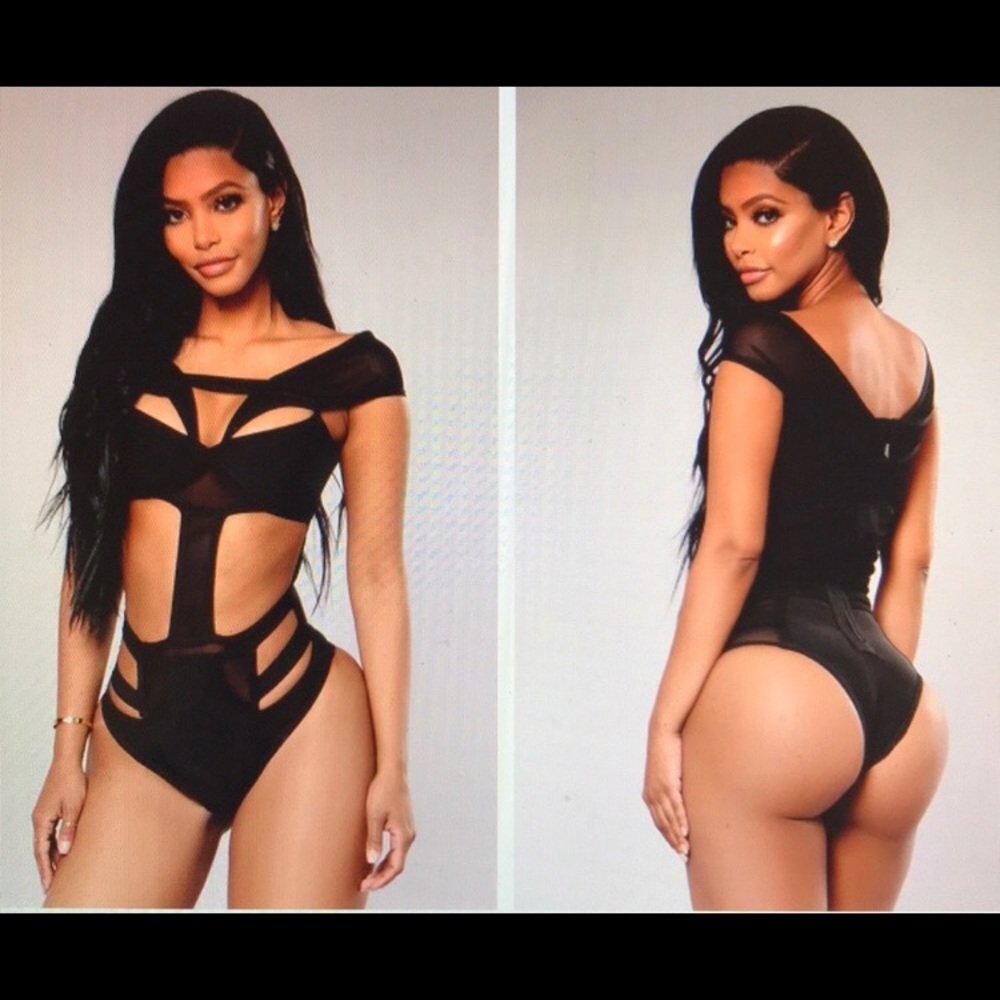 Popular Black Fashion Nova Sheer Swimsuit